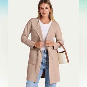 Anrabess Womens Long Knit Cardigan Size Small